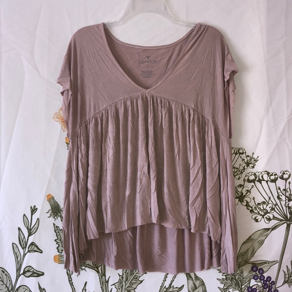 Top with wrinkled and flowy bottom